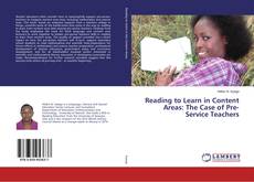 Copertina di Reading to Learn in Content Areas: The Case of Pre-Service Teachers
