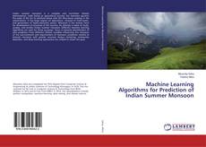 Buchcover von Machine Learning Algorithms for Prediction of Indian Summer Monsoon