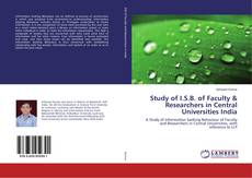 Buchcover von Study of I.S.B. of Faculty & Researchers in Central Universities India