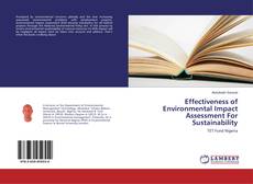 Buchcover von Effectiveness of Environmental Impact Assessment For Sustainability
