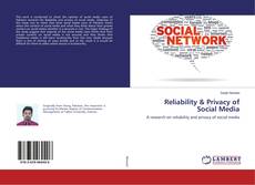 Buchcover von Reliability & Privacy of Social Media