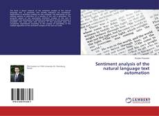 Copertina di Sentiment analysis of the natural language text automation