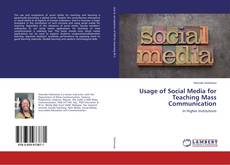 Portada del libro de Usage of Social Media for Teaching Mass Communication