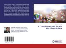 Buchcover von A Critical Handbook for the Karbi Paremiology