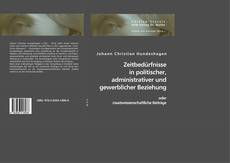 Buchcover von Zeitbedürfnisse in politischer, administrativer und gewerblicher Beziehung