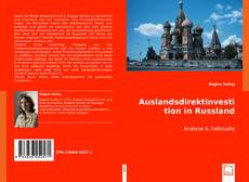 Buchcover von Auslandsdirektinvestition in Russland