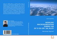Buchcover von MODELING MACROSEGREGATION DURING VAR OF TI-10V-2FE-
3AL ALLOY