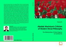 Alasdair MacIntyre's Criticism of Modern Moral Philosophy kitap kapağı