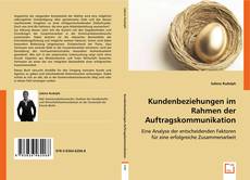 Buchcover von Kundenbeziehungen im Rahmen der Auftragskommunikation