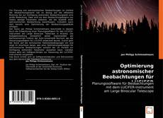 Optimierung astronomischer Beobachtungen für LUCIFER kitap kapağı