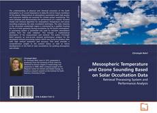 Portada del libro de Mesospheric Temperature and Ozone Sounding Based on
Solar Occultation Data