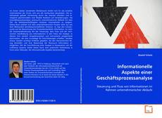 Buchcover von Informationelle Aspekte einer Geschäftsprozessanalyse