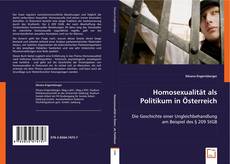 Buchcover von Homosexualität als Politikum in Österreich