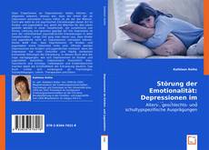 Copertina di Störung der Emotionalität: Depressionen im Kindes- und Jugendalter.