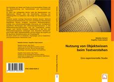 Nutzung von Objektwissen beim Textverstehen kitap kapağı