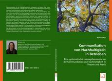 Buchcover von Kommunikation von Nachhaltigkeit in Betrieben