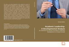 Portada del libro de Academic Leadership: A Developmental Analysis