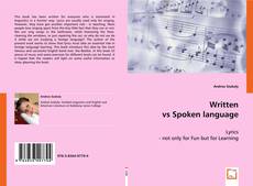 Buchcover von Written vs Spoken language