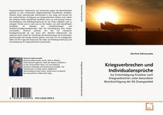 Portada del libro de Kriegsverbrechen und Individualansprüche