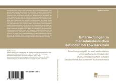 Portada del libro de Untersuchungen zu manaulmedizinischen Befunden bei Low Back Pain