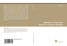 Portada del libro de Validation of Data Flow Results for Program Modules