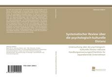Systematischer Review über die psychologisch-kulturelle Distanz kitap kapağı