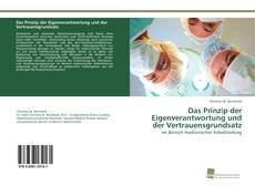 Portada del libro de Das Prinzip der Eigenverantwortung und der Vertrauensgrundsatz