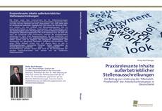 Couverture de Praxisrelevante Inhalte außerbetrieblicher Stellenausschreibungen