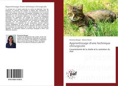 Apprentissage d'une technique chirurgicale kitap kapağı