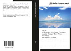 Capa do livro de L'alternance codique Français- Arabe- Kabyle dans Alger-Chaîne 3 