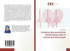 Capa do livro de Variation des paramètres biochimiques chez la femme pré-éclamtique 