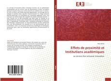 Buchcover von Effets de proximité et Institutions académiques