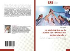 Buchcover von La participation de la Russie à la « Dimension septentrionale »