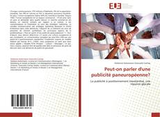 Bookcover of Peut-on parler d'une publicité paneuropéenne?