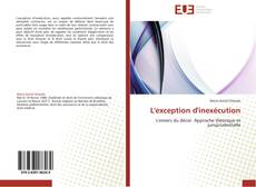 Buchcover von L'exception d'inexécution