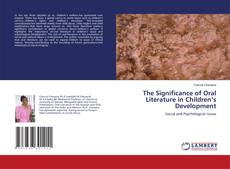 Buchcover von The Significance of Oral Literature in Children’s Development