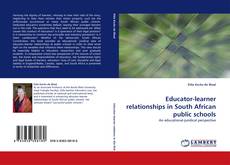 Buchcover von Educator-learner relationships in South African public schools