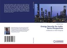 Couverture de Energy Security for India: Some Perspectives