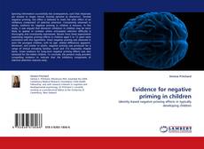 Buchcover von Evidence for negative priming in children