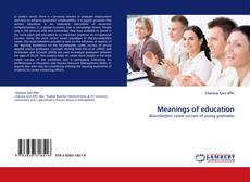 Capa do livro de Meanings of education 