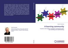 Bookcover of A learning community