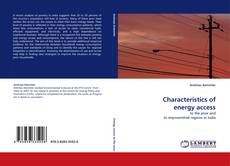 Characteristics of energy access kitap kapağı