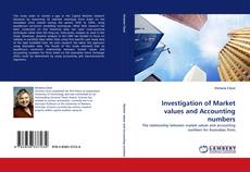 Bookcover of Investigation of Market values and Accounting numbers