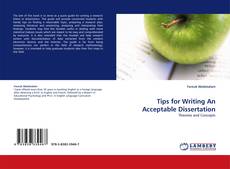 Tips for Writing An Acceptable Dissertation kitap kapağı