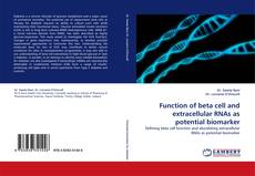 Portada del libro de Function of beta cell and extracellular RNAs as potential biomarker