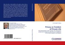 Capa do livro de Privacy as Freedom of Private Life 