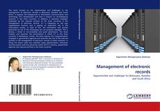 Capa do livro de Management of electronic records 