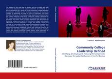 Portada del libro de Community College Leadership Defined