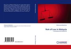 Buchcover von Rule of Law in Malaysia