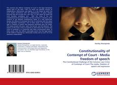 Portada del libro de Constitutionality of Contempt of Court - Media freedom of speech